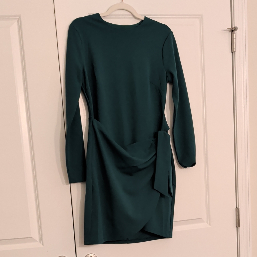 Express Teal Long Sleeve Dress